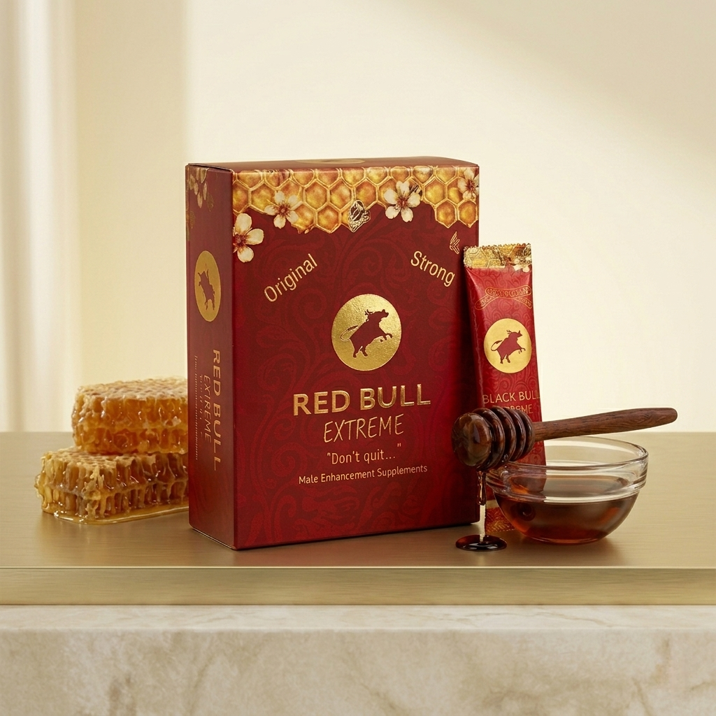 Red Bull honey in a warm product setting